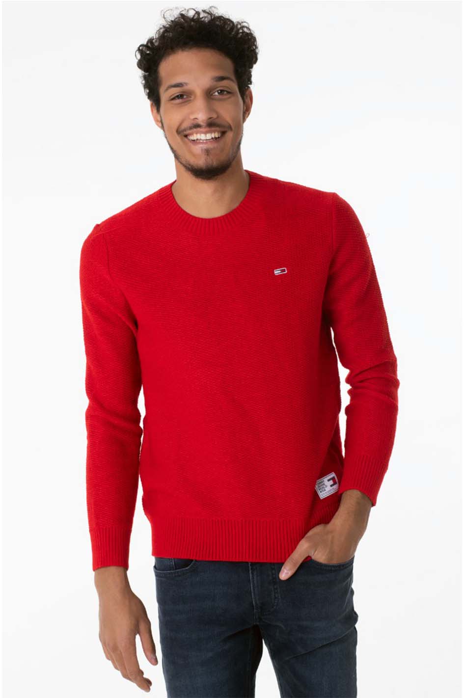 pansky-cerveny-pulover-tommy-jeans-ikonna